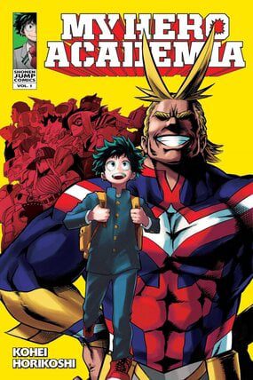 A poster of manga-My hero academia volume 1